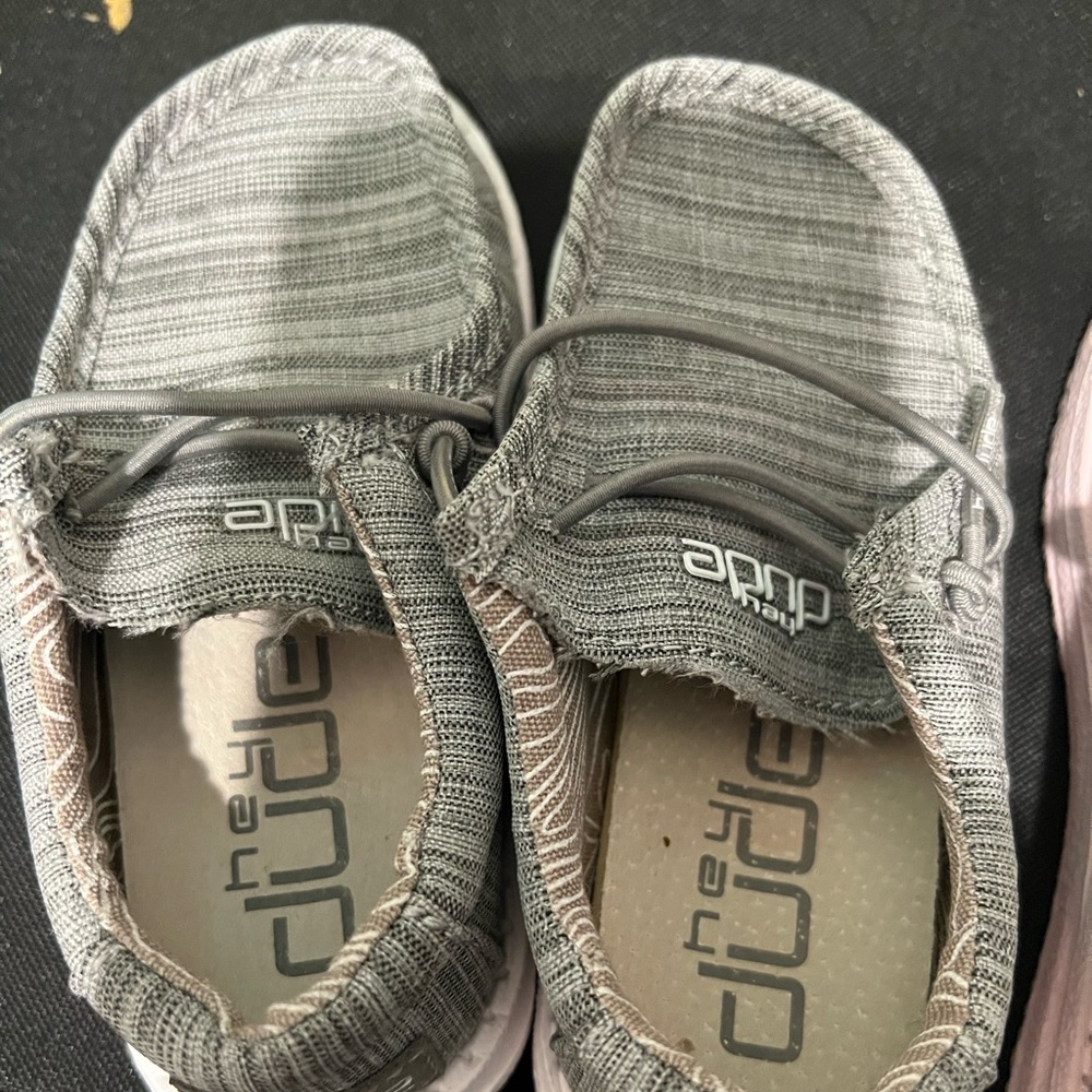 HEY DUDE SNEAKERS, USED ONLY ONCE INDOORS